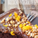 Recetas veganas: Bizcocho integral de espelta y cacao (sin aceite)