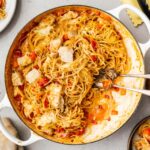La Mejor Receta de Espaguetis de Pollo en Una Sola Olla